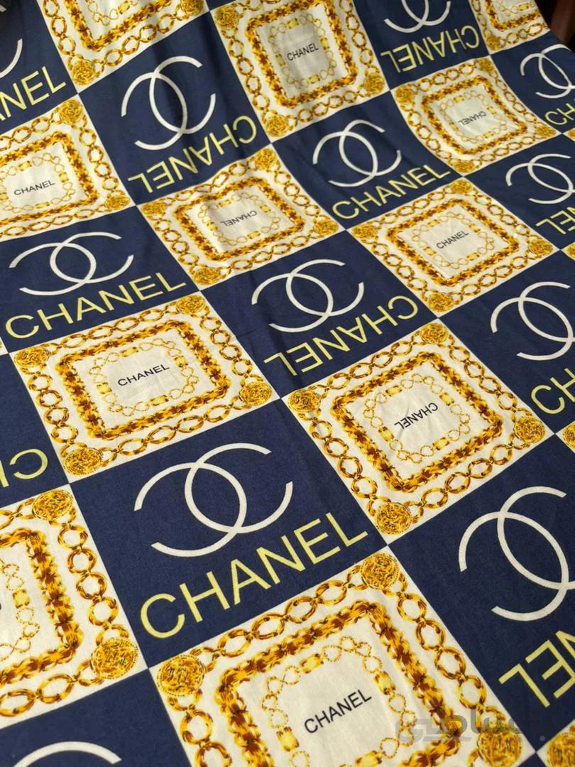 نخی طرح chanel زمینه سورمه ای
