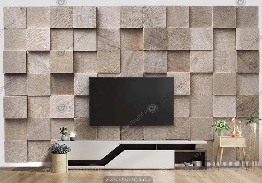 پوستر دیواری سه بعدی مدرن پشت تلویزیون BA-3452
