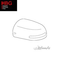 قاب آينه بغل برقي راست اصلی میتسوبیشی ( Genuine parts ) - اوتلندر