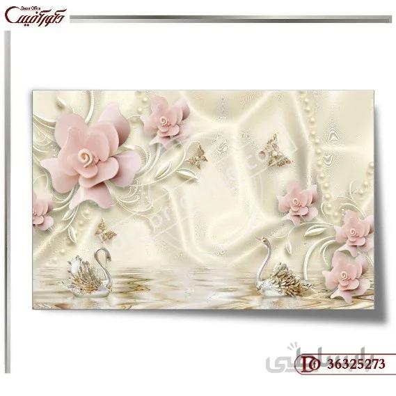 کاغذ دیواری سه بعدی گل 5273 ا Three-dimensional wallpaper 5273