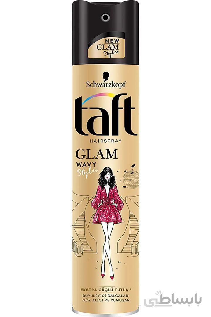 اسپری موی تافت taft hair spray شوارزکوف مدل glam wavy