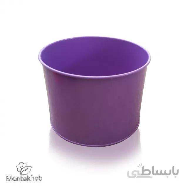 گلدان فلزی استوانه ساده
