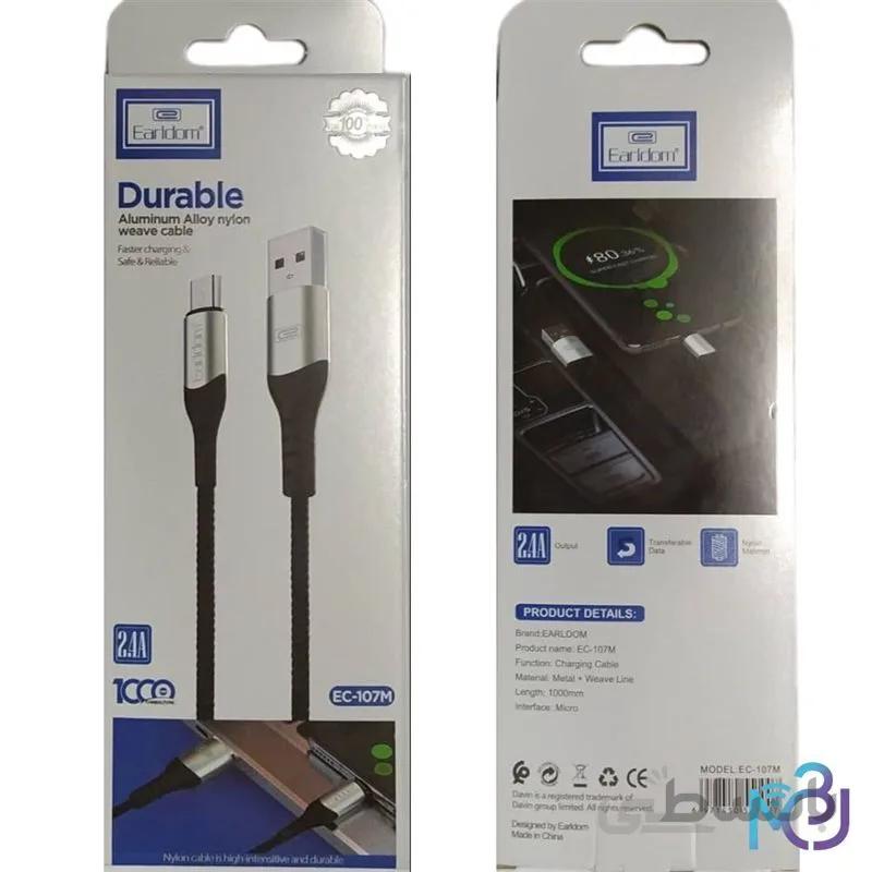 کابل شارژ Micro USB اورجینال ارلدام مدل Earldom EC-107m طول ۱ متر