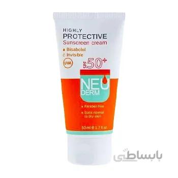 کرم ضدآفتاب بی رنگ نئودرم 50م spf50