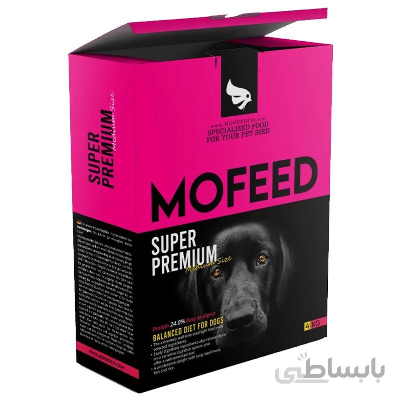غذا خشک سوپر پرمیوم مفید برای سگ نژاد متوسط و بزرگ ا Mofeed Medium breed Dog Super Premium Dry Food