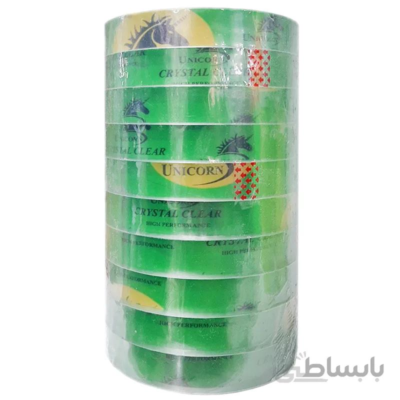 چسب نواری 2 سانت حلقه بزرگ یونیکورن بسته 10 عددی