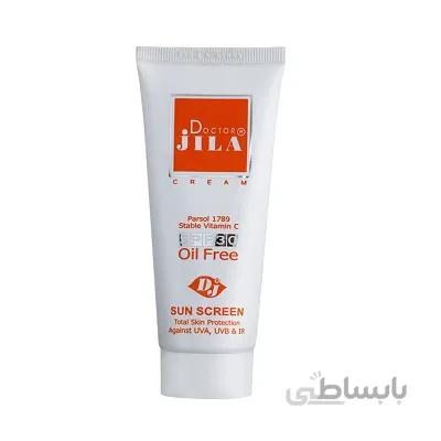کرم ضد آفتاب SPF30 فاقد چربی بی رنگ دکتر ژیلا مناسب پوست های چرب و معمولی 30 گرم ا Doctor Jila SunScreen