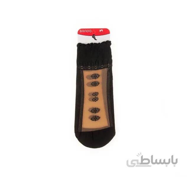 جوراب زنانه قایقی گلدارکد sw1060
