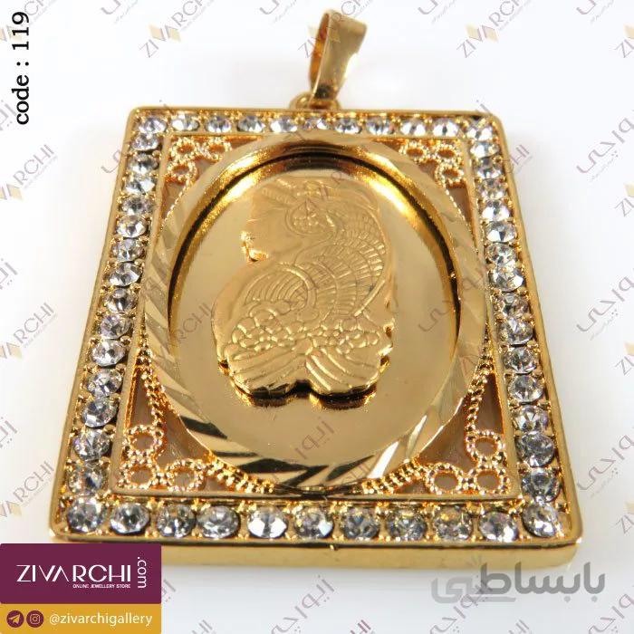 آویز گردنبند برنجی (طرح خاتون) 119