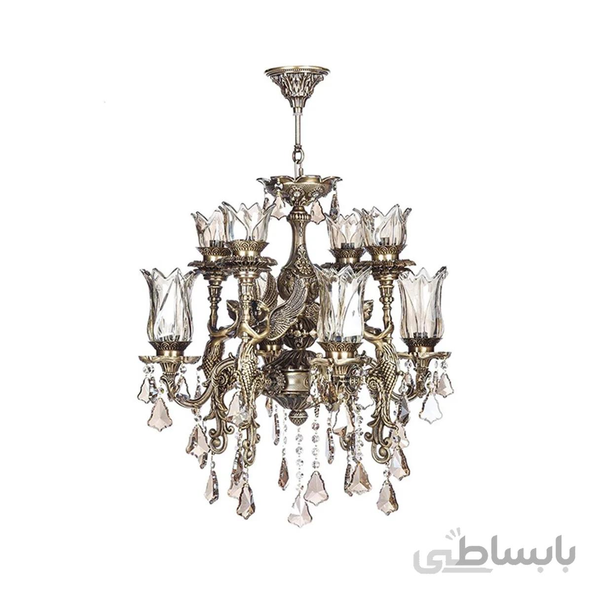 لوستر دایکاست هشت شعله چشمه نور کد M3575/4-4-A