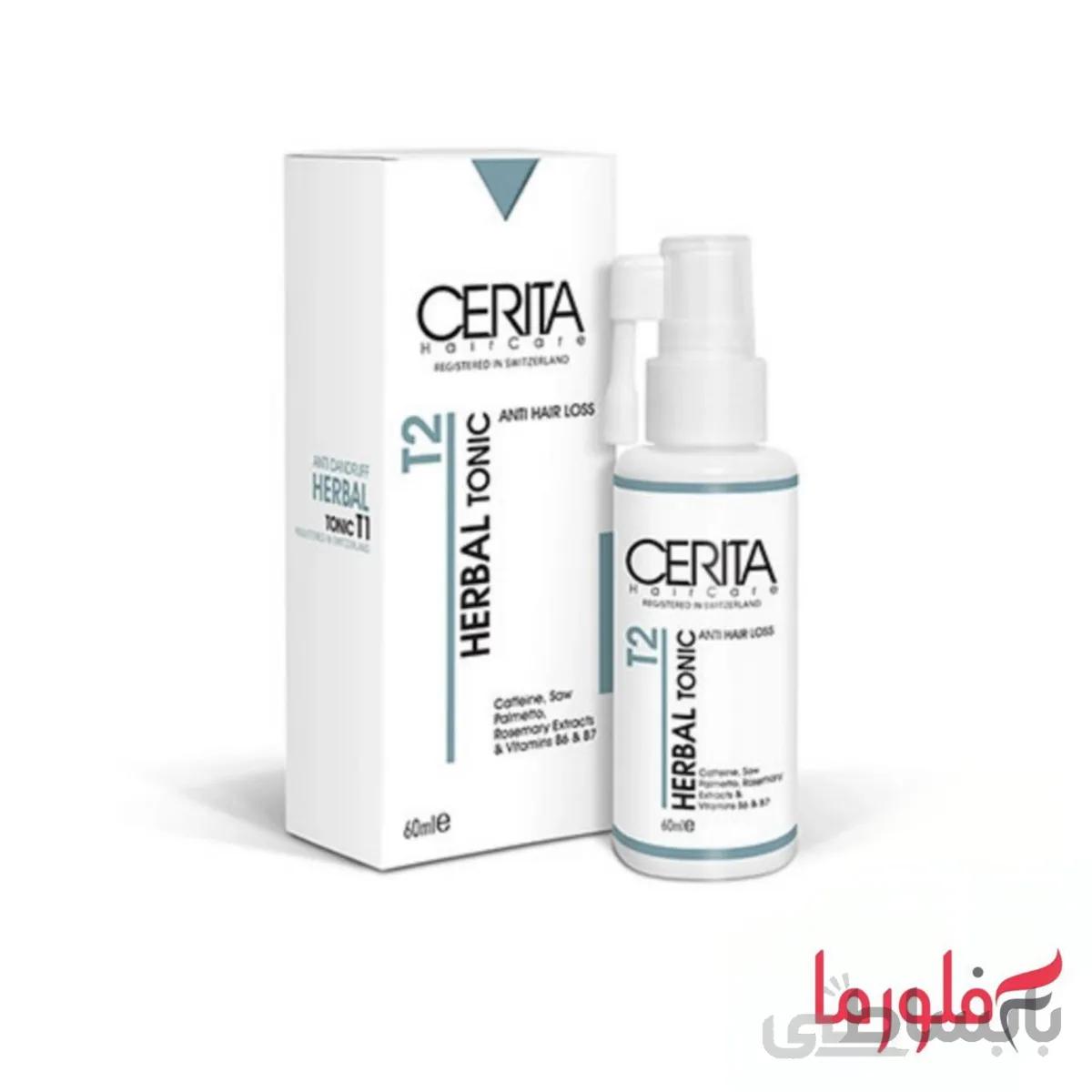 تونیک تقویت کننده وضد شوره مو سریتا 60ml ا (Cerita Anti Dandruff T1 Herbal Tonic 60ml)