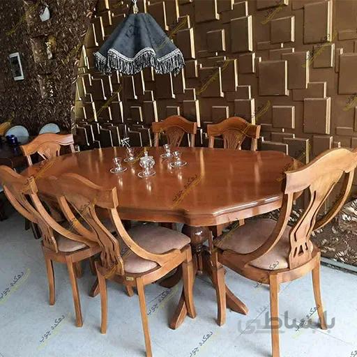 میز ناهار خوری مدل ایتالیایی با صندلی عصایی