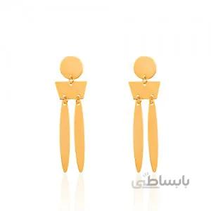 گوشواره طلا زنانه طرح هندسی کد LE664
