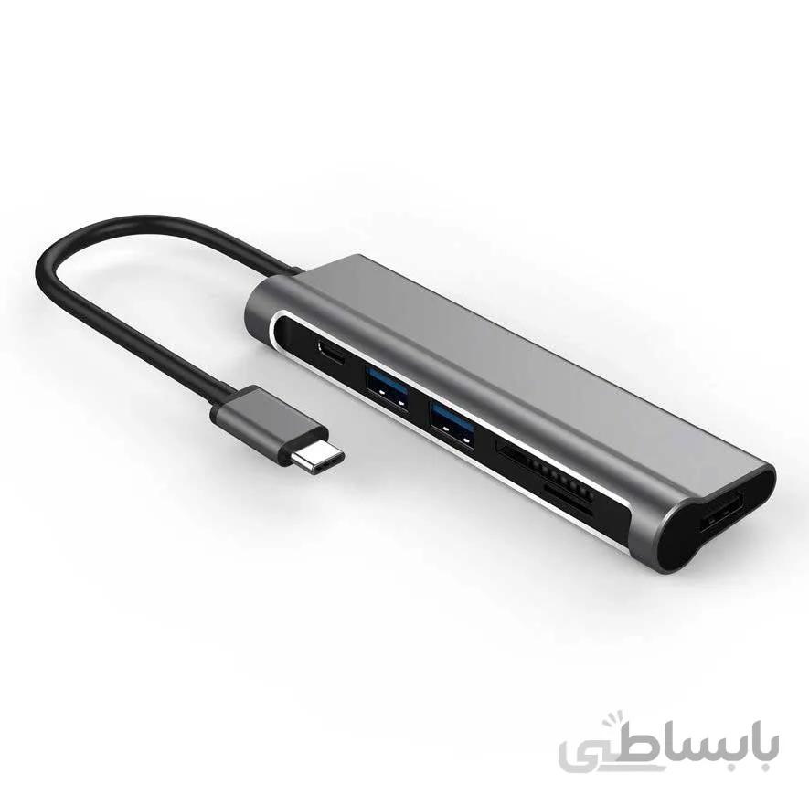 هاب 6 پورت USB-C جی سی پال مدل JCP6217