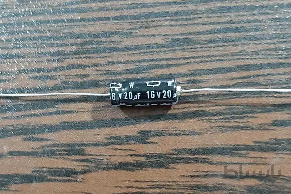 Axial 16V 20uF – خازن اکسیال، ۱۶ ولت، ۲۰ میکروفاراد ا NIPPON