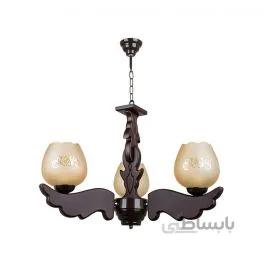 لوستر سه شعله چشمه نور کد G648/3-BR