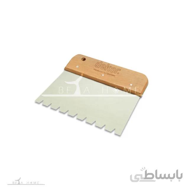 کاردک شانه ای فلزی - دسته چوبی