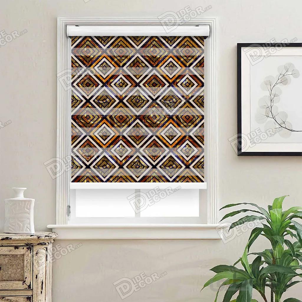 پرده زبرا چاپی دو رو طرح دار کد ZMP-629