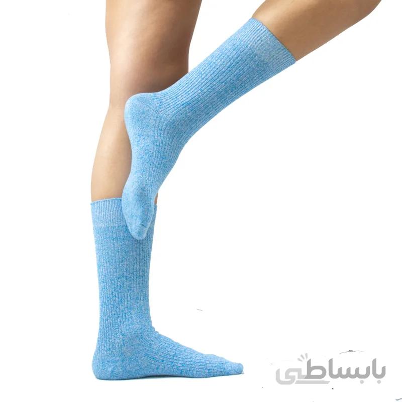 جوراب ساقدار کلاسیک آبی روشن بتی