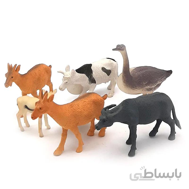 ماکت حیوانات اهلی پلاستیکی پک 6 عددی