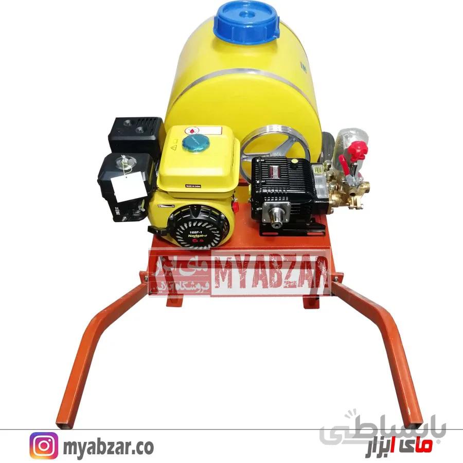 سمپاش 100 لیتری موتور نویگیتور 168F-1 با پمپ 45 بار مشکی طرح رینو پاور