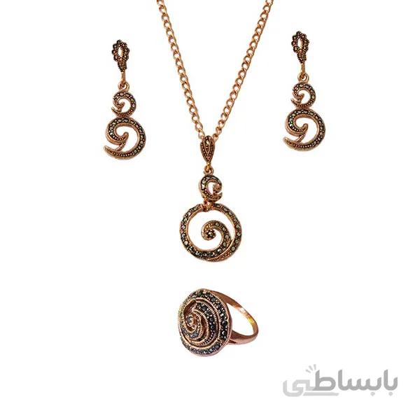 سرویس مارکازیت زنانه طرح حلزونی کد JW268