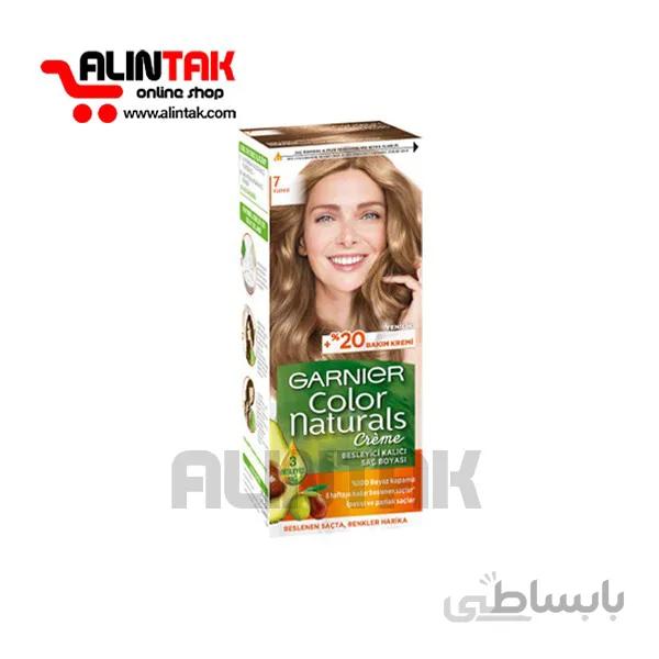 کیت رنگ موی گارنیر شماره 7 پایه رنگ بلوطی
