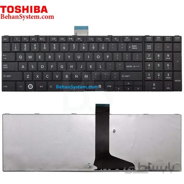 کیبورد لپ تاپ Toshiba مدل Satellite C850 ا به همراه لیبل کیبورد فارسی جدا گانه