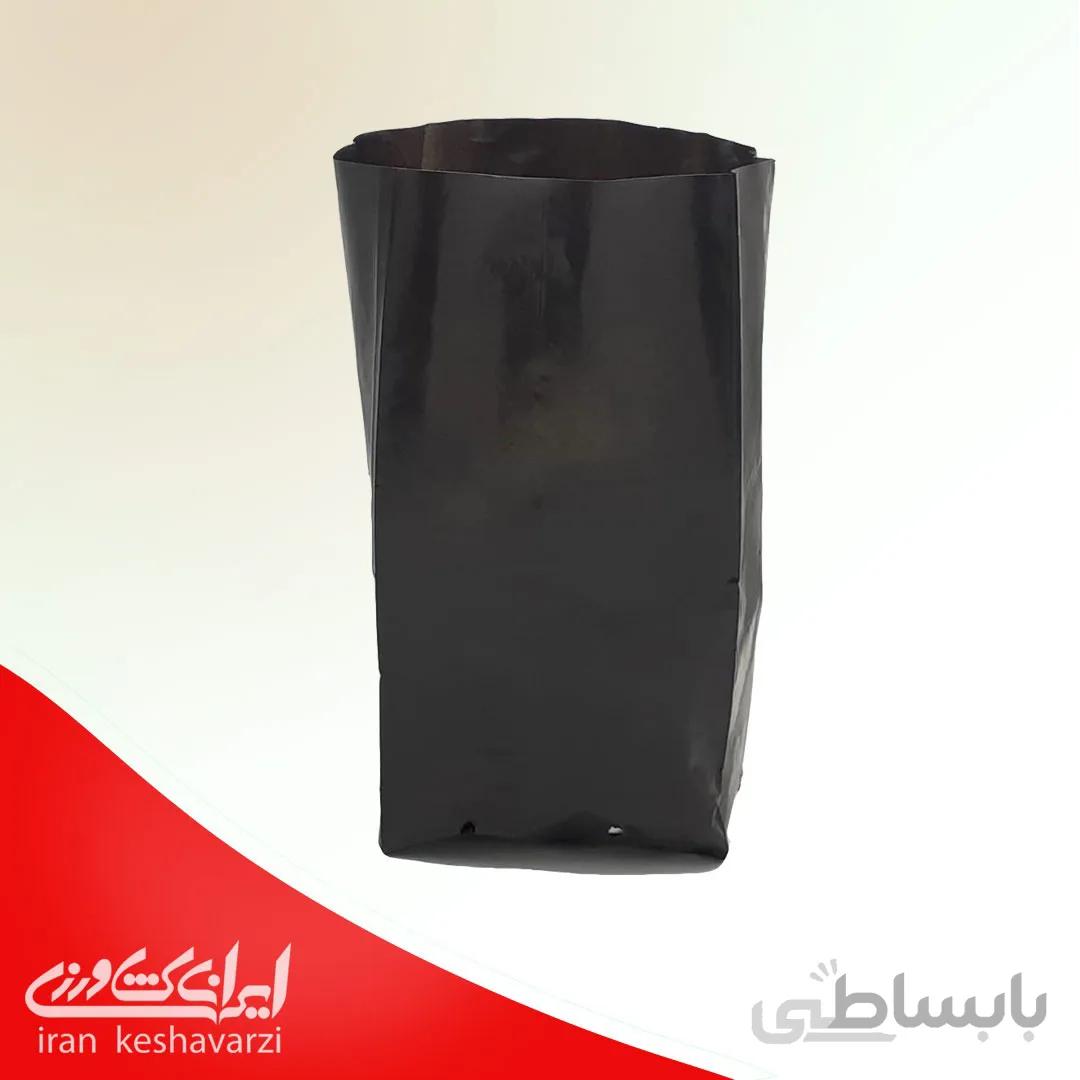 کیسه نهال نایلونی مشکی سایز بزرگ 35 در 30 دونه ای
