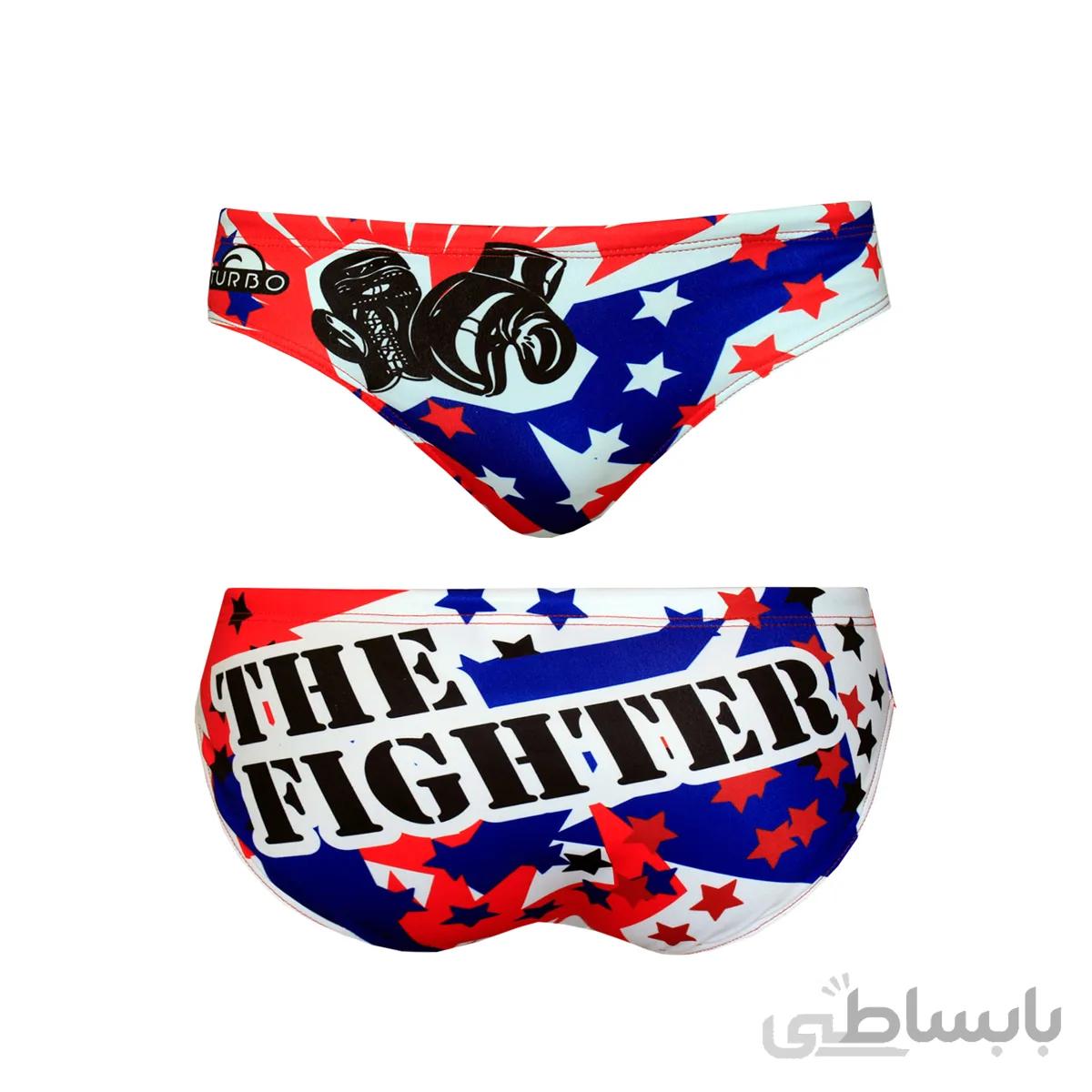 مایو واترپولو مردانه توربو The Fighter Red-Navy ا Turbo men Water polo The Fighter Red-Navy