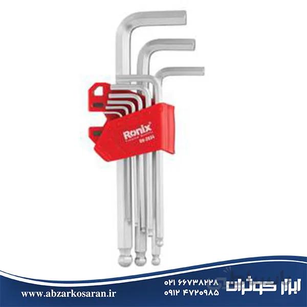 آلن شش گوش 9 عددی بلند مگنتی Ronix مدل RH-2034