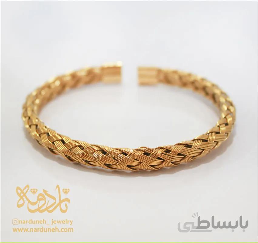 دستبند النگویی حصیری - استیل