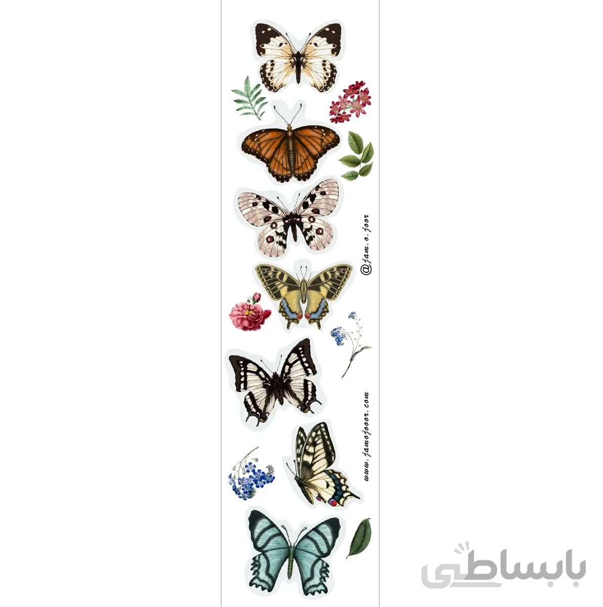 استیکر شفاف پروانه