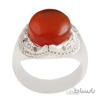 انگشتر نقره مردانه مدل عقیق یمنی کد AM_1609