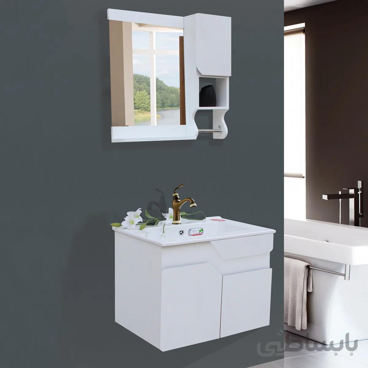 ست کابینت و روشویی مدل 4560 به همراه آینه باکس