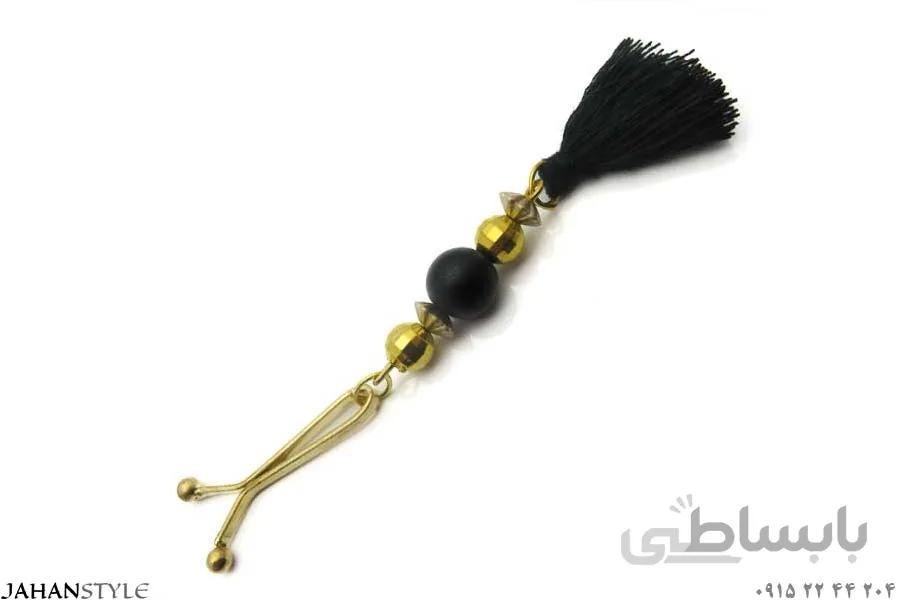 گیره روسری مشکی طرح پرچمی