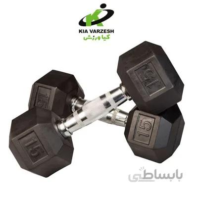 دمبل ۶ ضلعی ۱۵ کیلوگرمی بسته 2 عددی - مشخصات، قیمت و خرید ا hexagonal dumbbell 15 kg pair