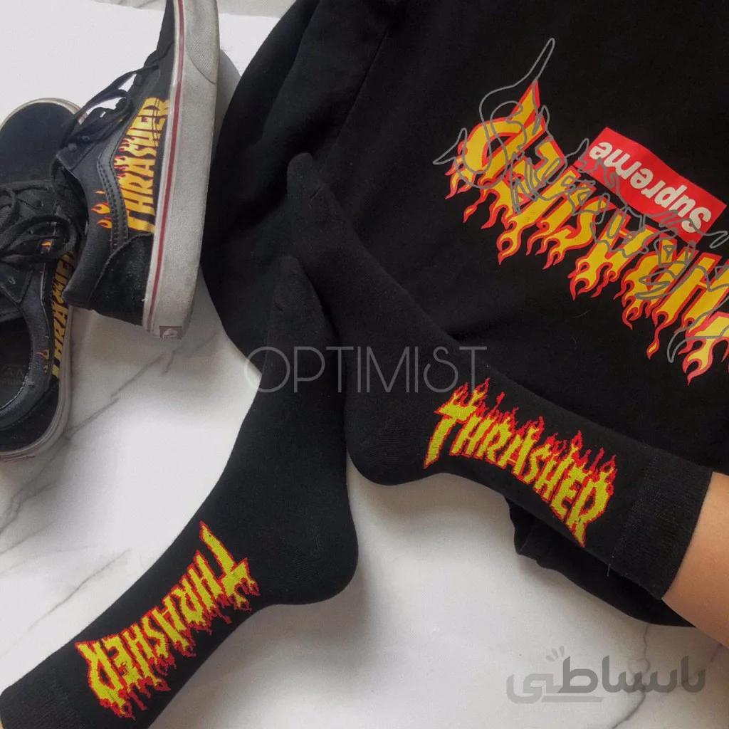 جوراب ساق دار طرح Thrasher