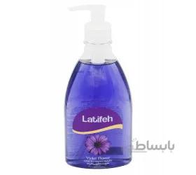 مایع دستشویی لطیفه مدل Violet Flower حجم 400 میلی لیتر