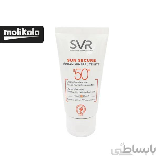 كرم ضدآفتاب رنگی مينرال پوست خشک اس وی آر ا SVR SUN SECURE ECRAN MINERAL
