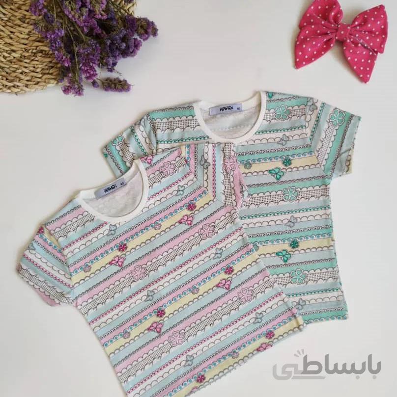 تیشرت دخترانه(گل وپروانه)