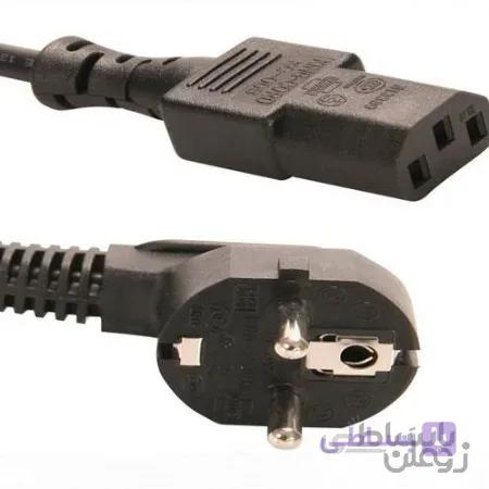 کابل برق سه پین منبع تغذیه کامپیوتر دی-نت طول 3 متر