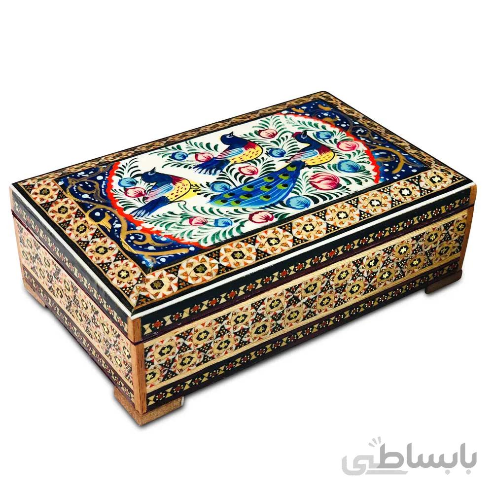 جعبه خاتم کاری داخل جیر 8*16 سانتی متر