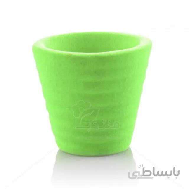 گلدان شیاردار طرح مخملی ارتفاع 8 سانتیمتر