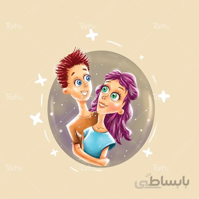 تصویر سازی لایه باز عاشقانه