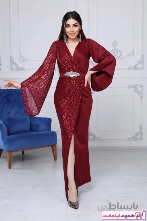 خرید اسان لباس مجلسی زنانه اسپرت جدید برند Matik Abiyem رنگ زرشکی ty93603346
