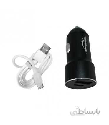 شارژر فندکی LAPRAMOL مدل LP-R11 به همراه کابل تایپ سی