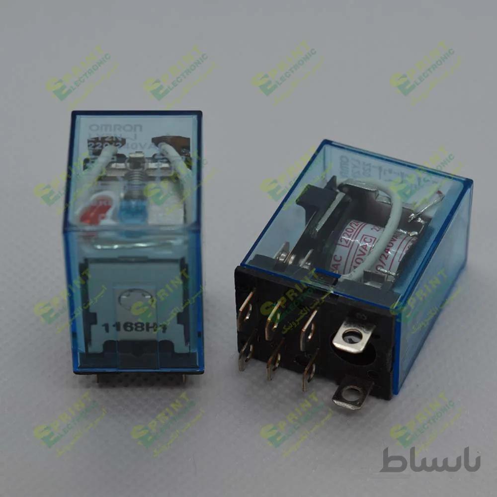 رله 220 ولت پایه ایزومی سوکتی 8 پایه 12 آمپر Omron LY2N-J-220VAC