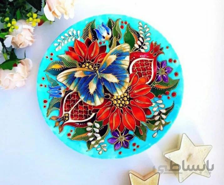 بشقاب سفالی پروانه