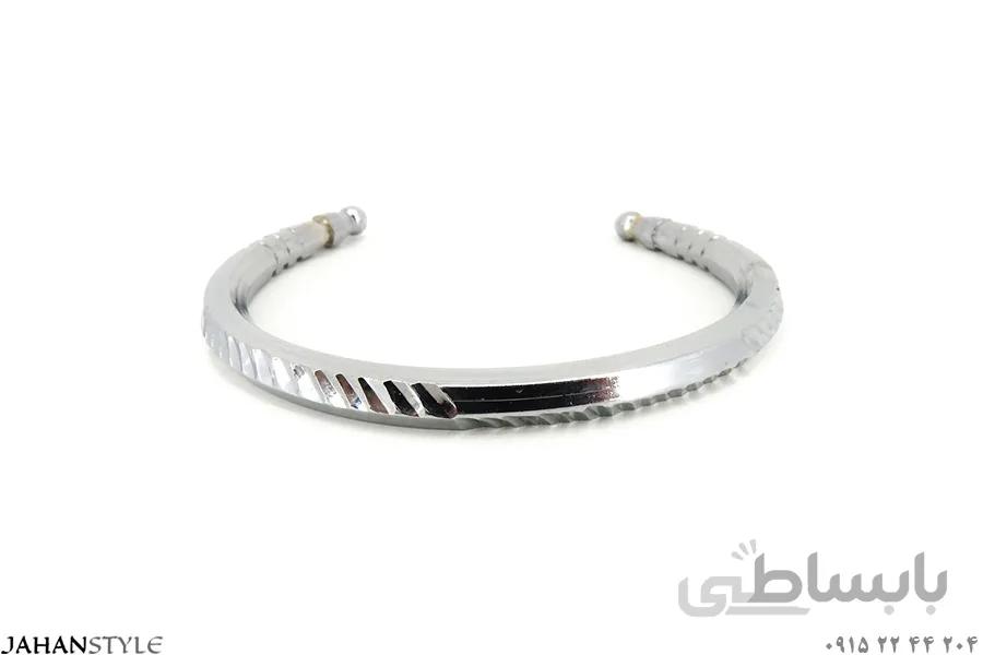 خلخال مذهبی رنگ نقره‌ای
